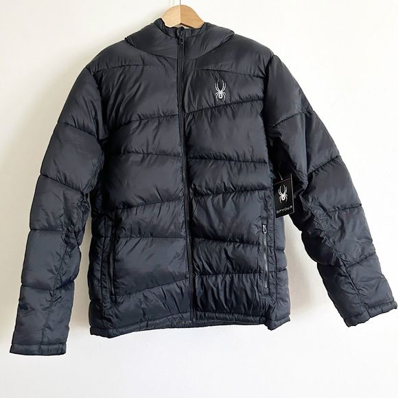 Spyder Men's Nexus Puffer Quilted Jacket Size M Black